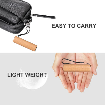LQWELL® Mini Flashlight USB C Rechargeable, Small Flashlight with 3 Light Modes, Aluminum Portable Hand Flashlight with Wooden Shell for Camping, Hiking, Emergency, Jogging, Night Reading, Available as 2/3/4 Piece Set