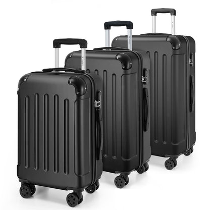 YONSLY® Luggage Set Suitcase, Travel Suitcase, Trolley Case Carry-On, Hardshell Travel Suitcase with 360° Spinner Wheels, Combination Lock, Multi-Stage Telescopic Handle (M-L-XL-Set)
