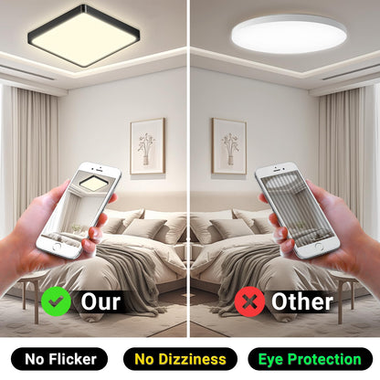 LQWELL® Ceiling Light LED Ceiling Lamp, IP44 Waterproof Bathroom Lamp Square Flat 23W 3000K 2400LM Modern Simple Lamp Thin for Living Room Bathroom Bedroom Kitchen Balcony Basement Office, 300 * 25mm