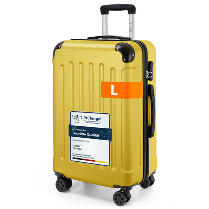 YONSLY® Luggage Suitcase Travel Suitcase, Trolley Carry-on Luggage, Hardshell Suitcase with 360° Spinner Wheels, Combination Lock, Multi-stage Telescopic Handle