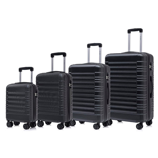 yonsly Koffer Suitcase Set, Trolley Reisekoffer, Rollkoffer Handgepäck, Kofferset, Gepäckset mit 360° Rollen, Hartschalenreisekoffer, Zahlenschloss, Weicher Gummigriff (4er Set, S,M,L&XL)