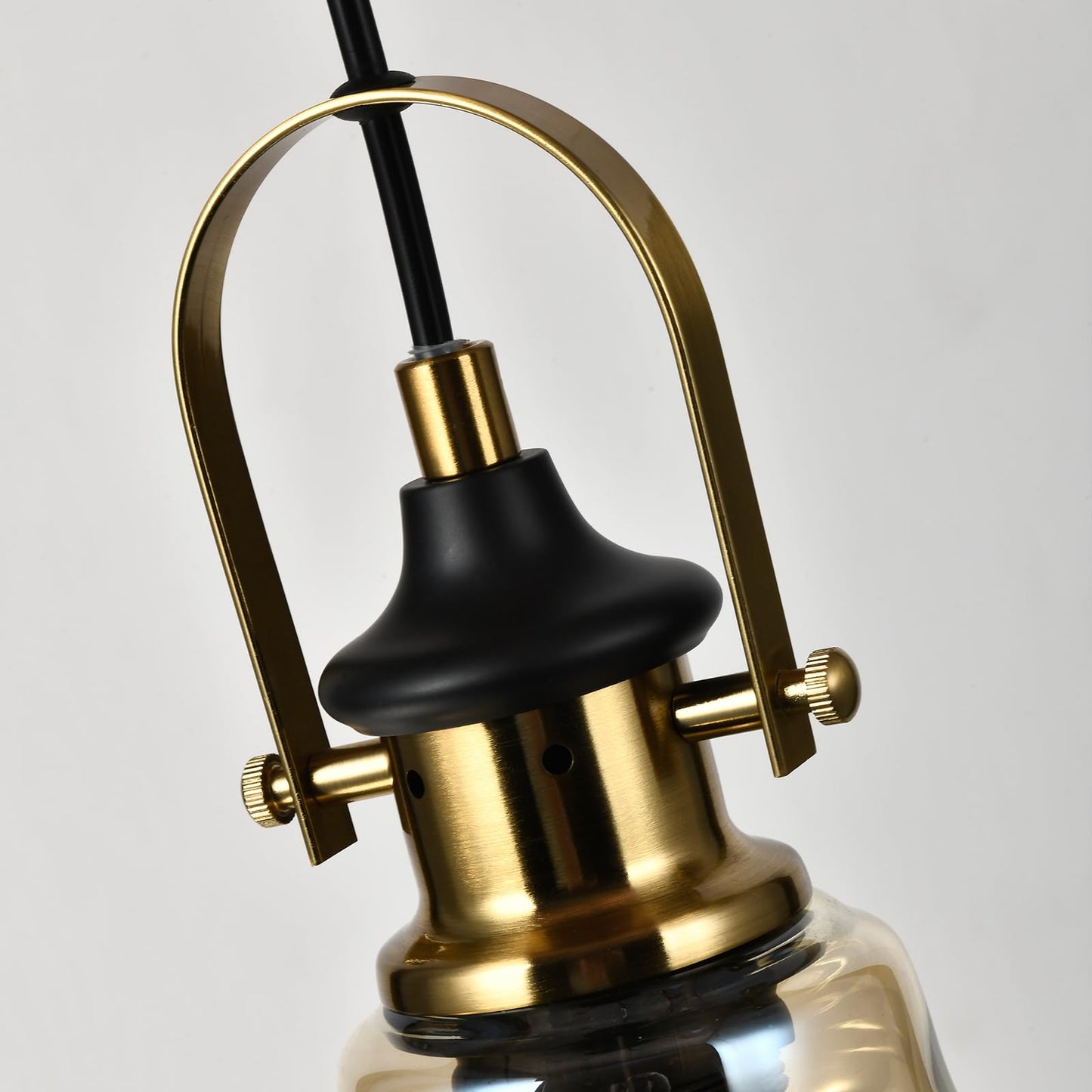 LQWELL® Modern Pendelleuchte Hängeleuchte E27, Minimalist Industrie Pendellampe Vintage Hängelampe für Küche Wohnzimmer Schlafzimmer Esszimmer Cafés, Glasabdeckung Kronleuchter Deckenlampe, Kupfer