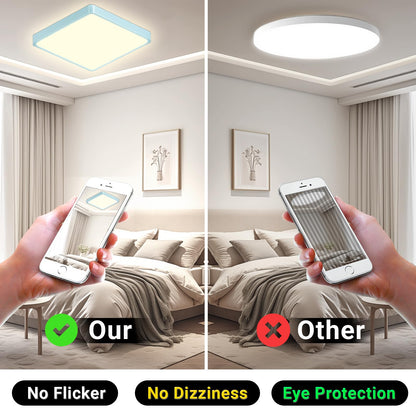 LQWELL® Ceiling Light LED Ceiling Lamp, IP44 Waterproof Bathroom Lamp Square Flat 23W 4000K 2400LM Modern Simple Lamp Thin for Living Room Bathroom Bedroom Kitchen Balcony Basement Office, 300 * 25mm