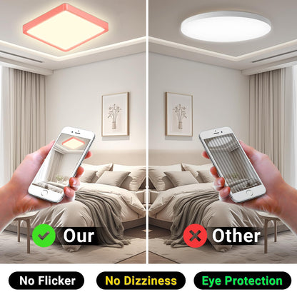 LQWELL® Ceiling Light LED Ceiling Lamp, IP44 Waterproof Bathroom Lamp Square Flat 23W 3000K 2400LM Modern Simple Lamp Thin for Living Room Bathroom Bedroom Kitchen Balcony Basement Office, 300 * 25mm