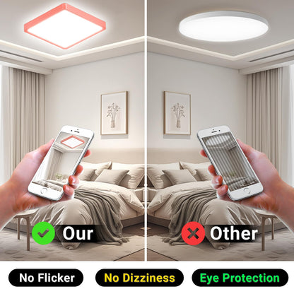 LQWELL® Ceiling Light LED Ceiling Lamp, IP44 Waterproof Bathroom Lamp Square Flat 23W 6000K 2400LM Modern Simple Lamp Thin for Living Room Bathroom Bedroom Kitchen Balcony Basement Office, 300 * 25mm