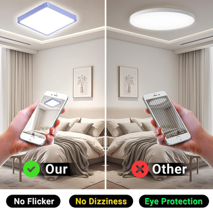 LQWELL® Ceiling Light LED Ceiling Lamp, IP44 Waterproof Bathroom Lamp Square Flat 23W 6000K 2400LM Modern Simple Lamp Thin for Living Room Bathroom Bedroom Kitchen Balcony Basement Office, 300 * 25mm