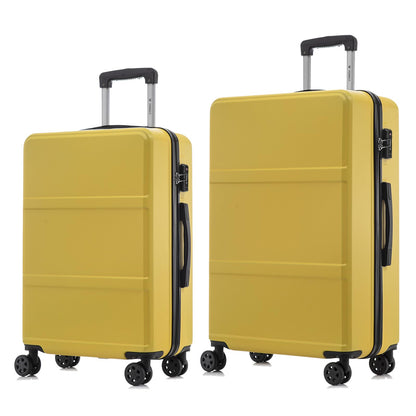 YONSLY® Premium Luggage TSA Lock, YKK Zipper Hardshell Suitcase Trolley Cabin Luggage Spinner Suitcase Carry-on 4 Wheels (L-XL Set)