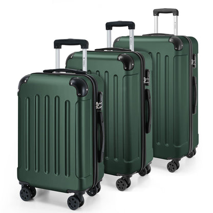 YONSLY® Luggage Set Suitcase, Travel Suitcase, Trolley Case Carry-On, Hardshell Travel Suitcase with 360° Spinner Wheels, Combination Lock, Multi-Stage Telescopic Handle (M-L-XL-Set)