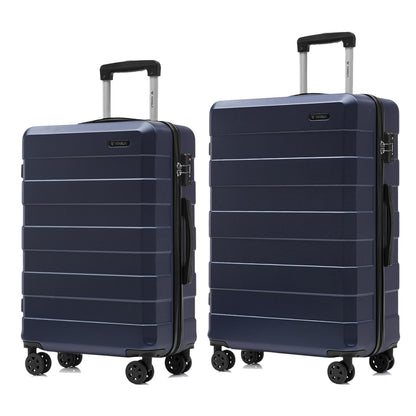YONSLY® Premium Luggage TSA Lock, YKK Zipper Hardshell Suitcase Trolley Carry-on Spinner Suitcase Hand Luggage 4 Wheels (L-XL Set)