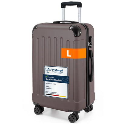 YONSLY® Luggage Suitcase Travel Suitcase, Trolley Carry-on Luggage, Hardshell Suitcase with 360° Spinner Wheels, Combination Lock, Multi-stage Telescopic Handle