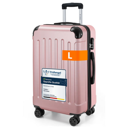 YONSLY® Luggage Suitcase Travel Suitcase, Trolley Carry-on Luggage, Hardshell Suitcase with 360° Spinner Wheels, Combination Lock, Multi-stage Telescopic Handle