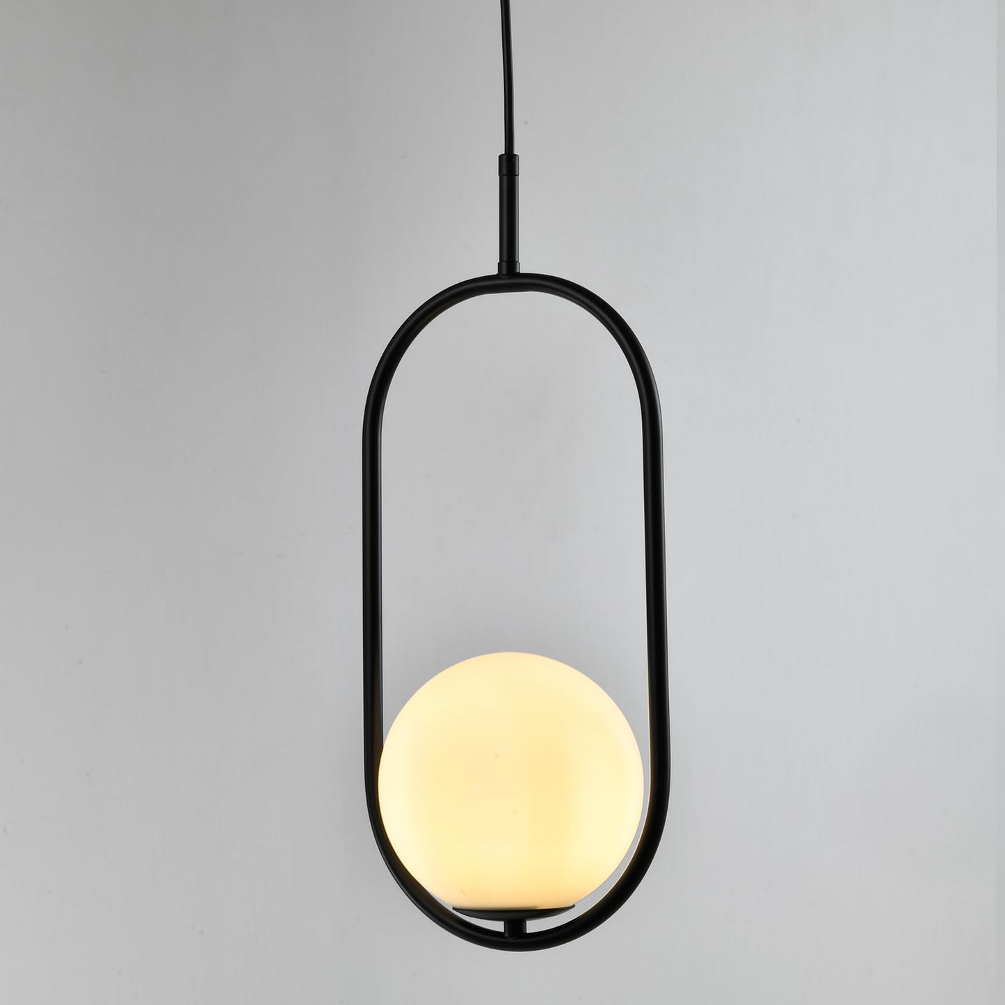 LQWELL® Globe Pendelleuchte G9 Hängeleuchte, Mid Century Modern Pendellampe Hängelampe Kronleuchter Kugelglas Lampenschirm für Küche Wohnzimmer Schlafzimmer Esszimmer, Metall Deckenlampe