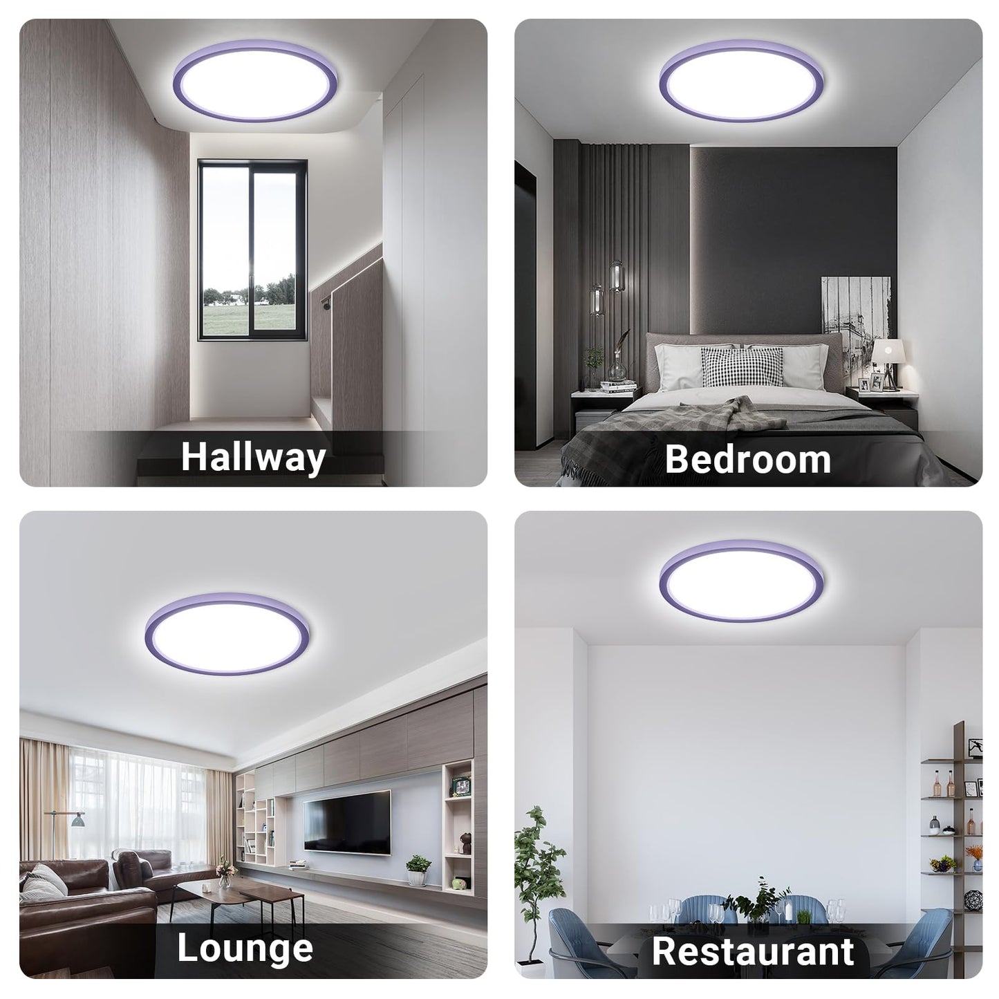 LQWELL® Ceiling Light LED Ceiling Lamp, IP44 Waterproof Bathroom Lamp Round Flat 23W 6000K 2400LM Modern Simple Lamp Thin for Living Room Bathroom Bedroom Kitchen Balcony Basement Office, 300 * 25mm
