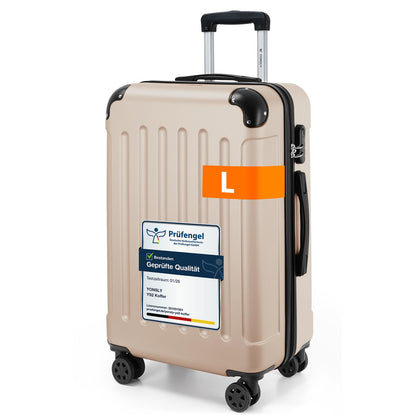 YONSLY® Luggage Suitcase Travel Suitcase, Trolley Carry-on Luggage, Hardshell Suitcase with 360° Spinner Wheels, Combination Lock, Multi-stage Telescopic Handle