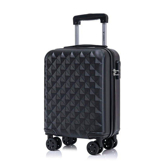 YONSLY® Suitcase, Trolley Travel Suitcase, Cabin Case Rolling Luggage Hand Luggage with 4 360° Wheels, Hard Shell Travel Suitcase, Combination Lock, Soft Rubber Handle