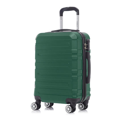 YONSLY® Travel Suitcase Trolley, Rolling Luggage Carry-on Set, Cabin Suitcase, Travel Suitcase with 4 360° Wheels, Combination Lock, Soft Rubber Handle, Hardside Travel Suitcase