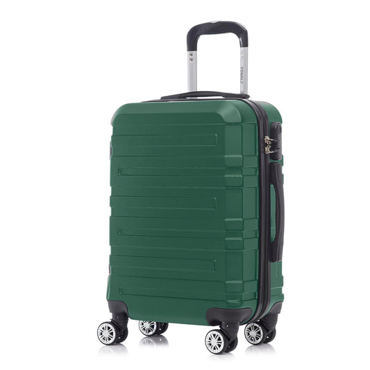 YONSLY® Travel Suitcase Trolley, Rolling Luggage Carry-on Set, Cabin Suitcase, Travel Suitcase with 4 360° Wheels, Combination Lock, Soft Rubber Handle, Hardside Travel Suitcase