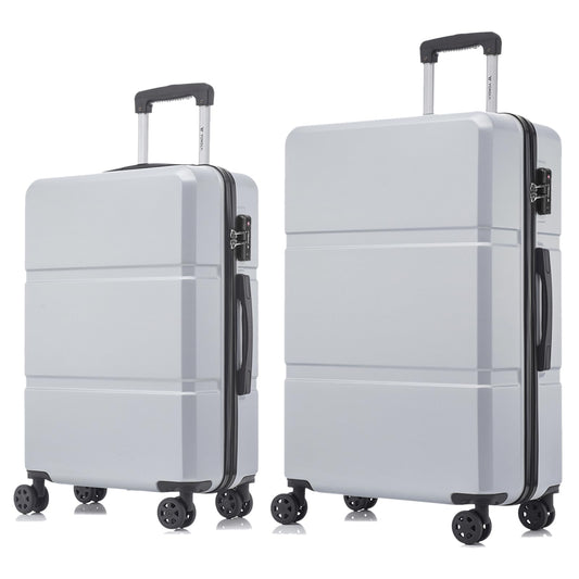 YONSLY® Premium Suitcase with TSA Lock, YKK Zipper Hardside Luggage Trolley Cabin Suitcase Roller Suitcase Carry-on with 4 Wheels (L-XL Set)