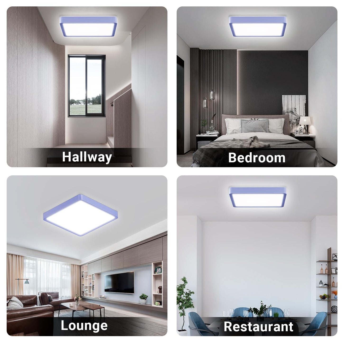 LQWELL® Ceiling Light LED Ceiling Lamp, IP44 Waterproof Bathroom Lamp Square Flat 23W 6000K 2400LM Modern Simple Lamp Thin for Living Room Bathroom Bedroom Kitchen Balcony Basement Office, 300 * 25mm