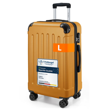 YONSLY® Luggage Suitcase Travel Suitcase, Trolley Carry-on Luggage, Hardshell Suitcase with 360° Spinner Wheels, Combination Lock, Multi-stage Telescopic Handle