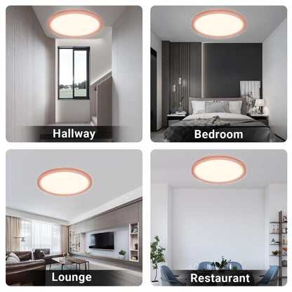 LQWELL® Ceiling Light LED Ceiling Lamp, IP44 Waterproof Bathroom Lamp Round Flat 23W 4000K 2400LM Modern Simple Lamp Thin for Living Room Bathroom Bedroom Kitchen Balcony Basement Office, 300 * 25mm