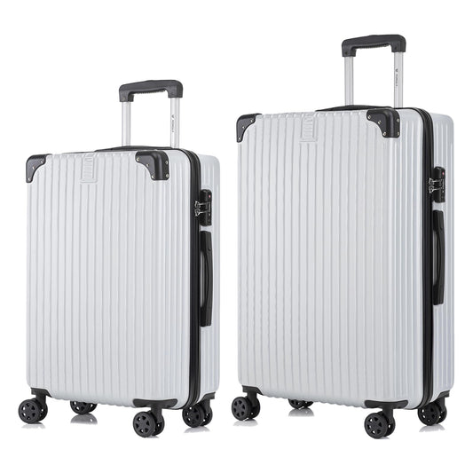yonsly Premium Reisekoffer TSA-Schloss,YKK-Reißverschluss Hartschalen-Koffer Trolley Kabinenkoffer Rollkoffer Suitcase Handgepäck 4 Rollen (L-XL-Set)
