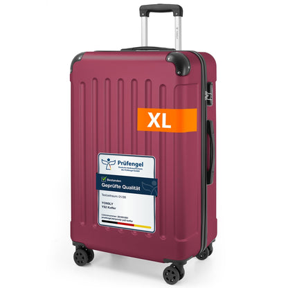 YONSLY® Luggage Suitcase Travel Suitcase, Trolley Carry-on Luggage, Hardshell Suitcase with 360° Spinner Wheels, Combination Lock, Multi-stage Telescopic Handle