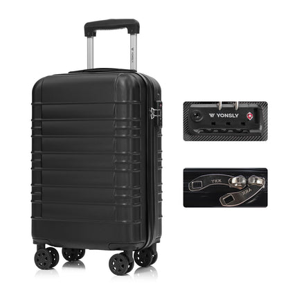 YONSLY® Premium Luggage TSA Lock, YKK Zipper Hardside Suitcase Carry-On Rolling Luggage Spinner 4 Wheels