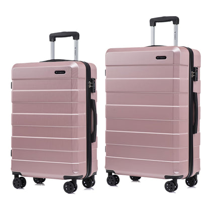 YONSLY® Premium Luggage TSA Lock, YKK Zipper Hardshell Suitcase Trolley Carry-on Spinner Suitcase Hand Luggage 4 Wheels (L-XL Set)