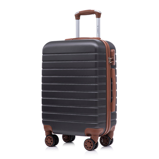 yonsly Reisekoffer Trolley Rollkoffer Handgepäck Set, Kabinenkoffer, Hartschalenreisekoffer Koffer Suitcase mit 4 Rollen 360°, Zahlenschloss, Weicher Gummigriff