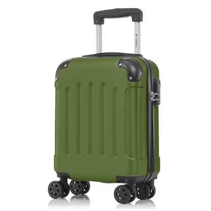 YONSLY® Suitcase, Trolley Travel Suitcase, Rolling Suitcase Carry-On with 4 x 360° Wheels, Hard-Shell Travel Suitcase, Combination Lock, Soft Rubber Handle