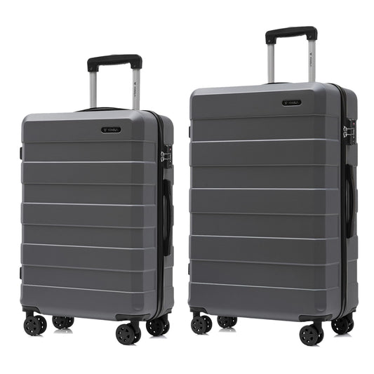 yonsly Premium Reisekoffer TSA-Schloss,YKK-Reißverschluss Hartschalen-Koffer Trolley Kabinenkoffer Rollkoffer Suitcase Handgepäck 4 Rollen (L-XL-Set)