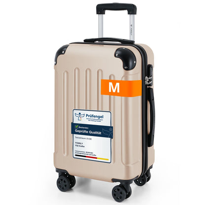 YONSLY® Luggage Suitcase Travel Suitcase, Trolley Carry-on Luggage, Hardshell Suitcase with 360° Spinner Wheels, Combination Lock, Multi-stage Telescopic Handle