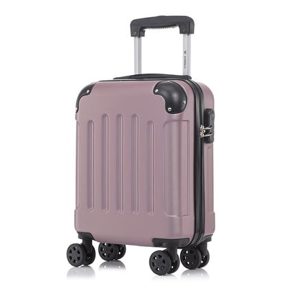 YONSLY® Suitcase, Trolley Travel Suitcase, Rolling Carry-on Luggage with 4 360° Wheels, ABS Hardshell, Security Lock, Soft Rubber Handle, 210D Lining