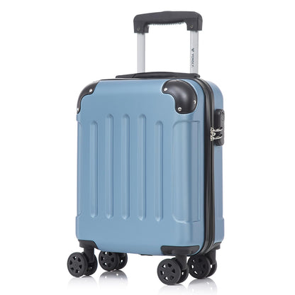 YONSLY® Suitcase, Trolley Travel Suitcase, Rolling Carry-on Luggage with 4 360° Wheels, ABS Hardshell, Security Lock, Soft Rubber Handle, 210D Lining