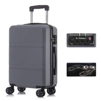 YONSLY® Premium Luggage TSA Lock, YKK Zipper Hardshell Suitcase Trolley Cabin Luggage Roller Suitcase Carry-on 4 Wheels
