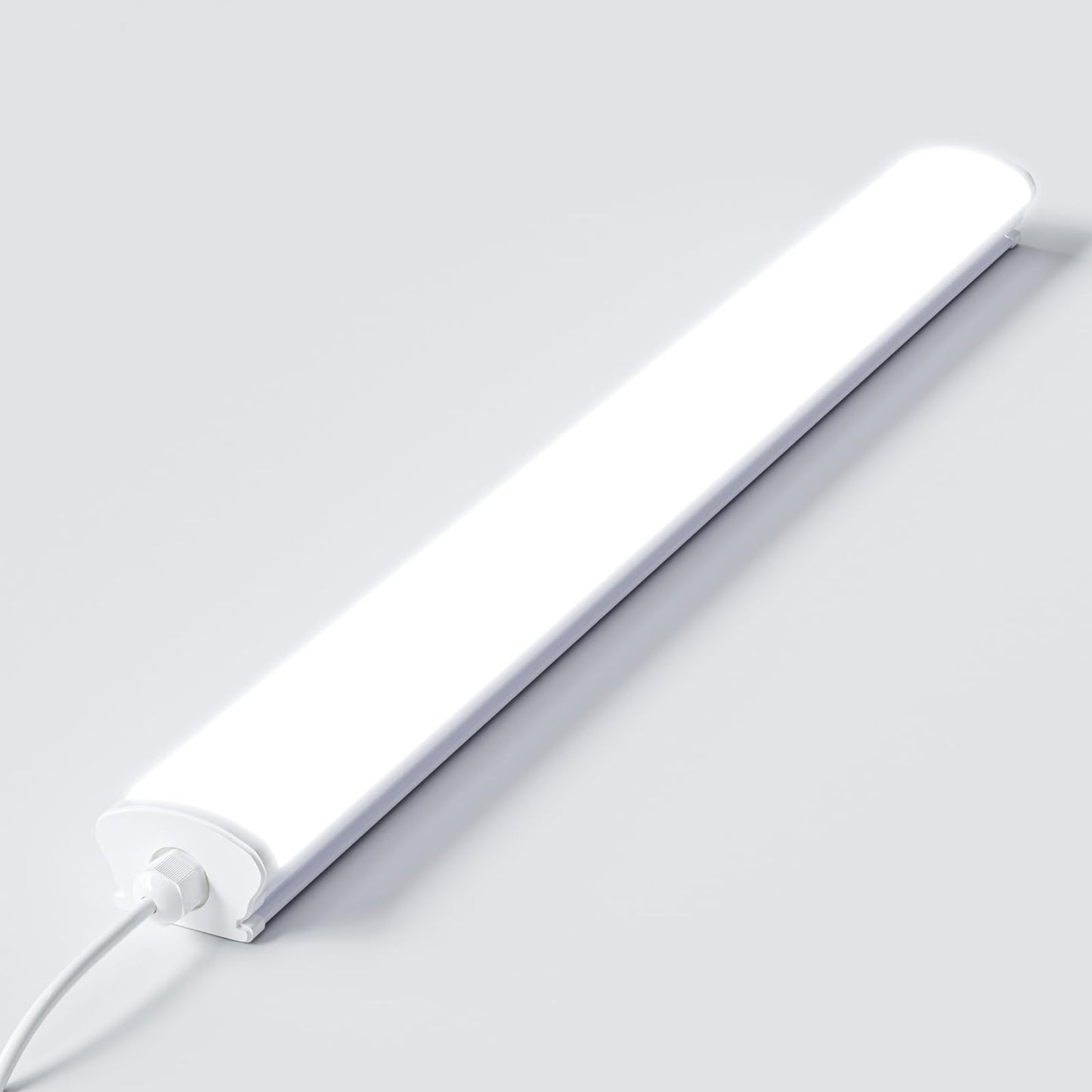 LQWELL® LED Moisture-Proof Light, LED Tube 150x6.8x5cm IP65 Waterproof, 45W 5050LM 6500K Cool White, Ceiling Light Fixture for Basements, Wet Rooms, Garages, and Workshops