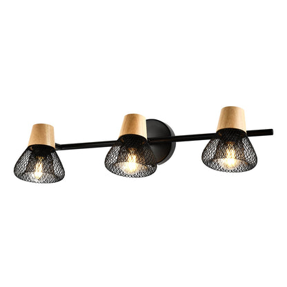 LQWELL® E14 Wall Light, LED Indoor Wall Lamp Wall Lighting Wall Spotlight in Retro Industrial Style, for Studio Bar Counter Hotel Bedroom Living Room Staircase Hallway Basement, Matte Black Metal