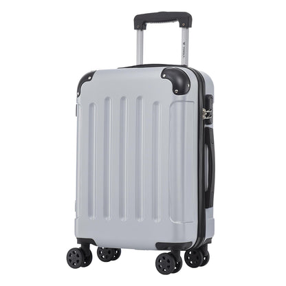 YONSLY® Trolley Suitcase, Travel Suitcase, Carry-On Suitcase, Hardshell Suitcase with 4 360° Wheels, Combination Lock, Soft Rubber Handle for Travel, Camping