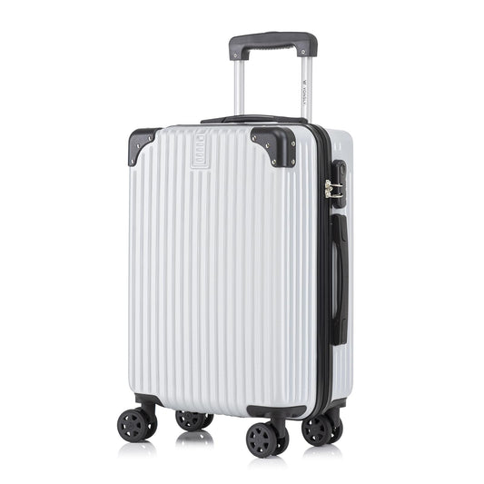 YONSLY® Trolley Suitcase, Rolling Carry-on Luggage, Cabin Suitcase Hard-Shell Travel Suitcase with 4 360° Wheels, Combination Lock, Soft Rubber Handle