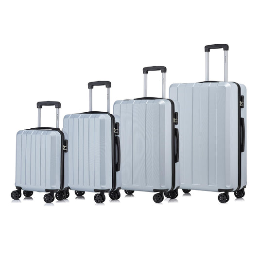 yonsly Trolley Reisekoffer Suitcase Set, Travel Rollkoffer Handgepäck, Kofferset, Gepäckset Hartschalenreisekoffer mit 4 Rollen 360°, Zahlenschloss, Weicher Gummigriff (4er Set, S,M,L&XL)