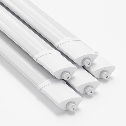 LQWELL® LED Moisture-Proof Light, LED Tube 120x5.3x3.3cm IP65 Waterproof, 36W 4100LM 6500K, Long Ceiling Light for Basements, Bathtub Fixture, Wet Room Light, Garage Lamp, Workshop Lamp, 5 Pieces