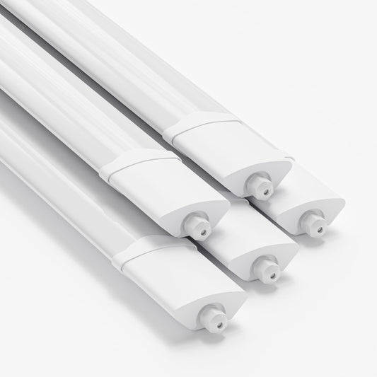 LQWELL LED Feuchtraumleuchte, LED Röhre 120x5.3x3.3cm IP65 Wasserfest, 36W 4100LM 6500K, Deckenleuchte Lange als Kellerleuchte, Wannenleuchte, Nassraumleuchte, Garagelampe, Werkstattlampe, 5 Stück