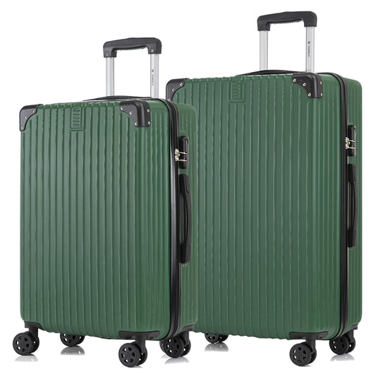 yonsly Trolley Reisekoffer Suitcase Set, Rollkoffer Handgepäck, Kofferset, Gepäckset Hartschalenreisekoffer mit 4 Rollen 360°, Zahlenschloss, Weicher Gummigriff (2er Set, L&XL)
