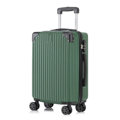 YONSLY® Trolley Suitcase, Rolling Carry-on Luggage, Cabin Suitcase Hard-Shell Travel Suitcase with 4 360° Wheels, Combination Lock, Soft Rubber Handle