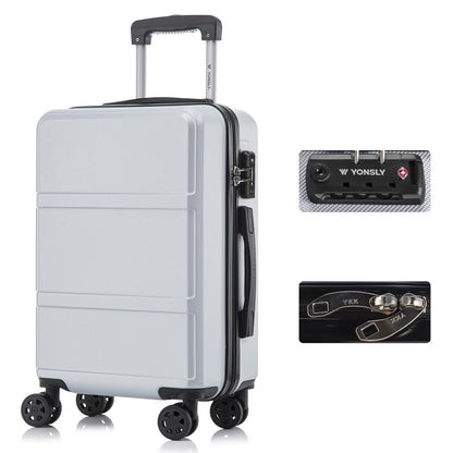 YONSLY® Premium Luggage TSA Lock, YKK Zipper Hardshell Suitcase Trolley Cabin Luggage Roller Suitcase Carry-on 4 Wheels