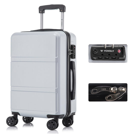 YONSLY® Premium Luggage TSA Lock, YKK Zipper Hardshell Suitcase Trolley Cabin Luggage Roller Suitcase Carry-on 4 Wheels