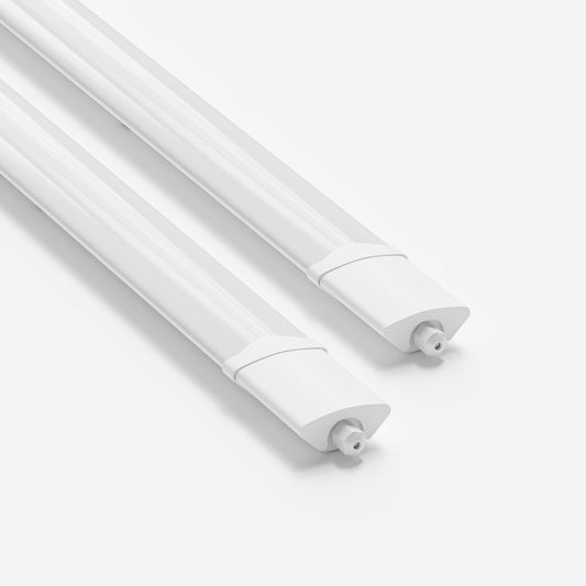 LQWELL LED Feuchtraumleuchte, LED Röhre 120x5.3x3.3cm IP65 Wasserfest, 36W 4100LM 6500K, Deckenleuchte Lange als Kellerleuchte, Wannenleuchte, Nassraumleuchte, Garagelampe, Werkstattlampe, 2 Stück