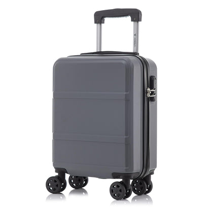YONSLY® Trolley Reisekoffer Travel Suitcase, Rollkoffer Handgepäck, Hartschalenreisekoffer mit 4 Rollen 360°, Zahlenschloss, Weicher Gummigriff