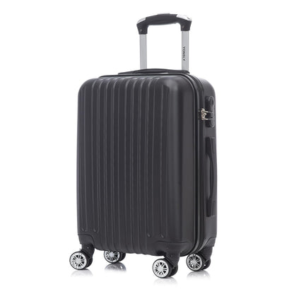 YONSLY® Reisekoffer Trolley Set, Rollkoffer Handgepäck, Kabinenkoffer, Travel Koffer Suitcase Hartschalenreisekoffer mit 4 Rollen 360°, Zahlenschloss, Weicher Gummigriff